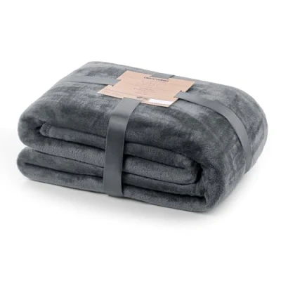 Imagen de DecoKing Manta Polar de Microfibra 70x150 cm Suave y cálida Monocolor Mic Gris Oscuro