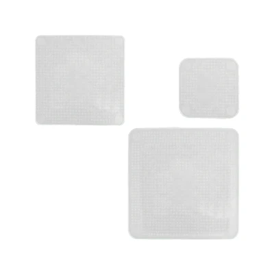 Imagen de Tapa silicona CMP Paris CMPKB6031, Set de 3 Tapas reutilizables, Silicona, 9.5cm, 14cm y 19 cm, Transparente