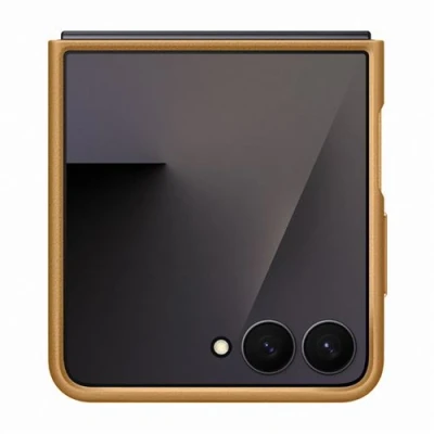 Imagen de Funda De Cuero Vegano Samsung Camel Para Galaxy Z Flip7