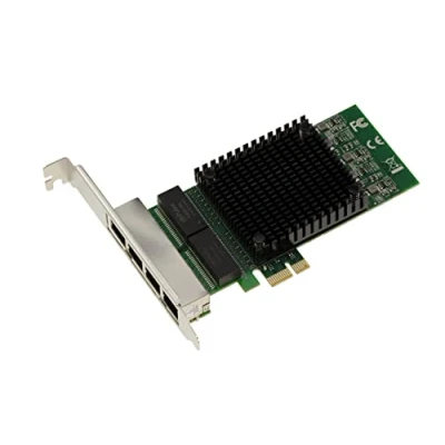 Imagen de Kalea INFORMATIQUE Tarjeta controladora de Red PCIe x1 4 Puertos RJ45 LAN GIGABIT ethernet 10 100 1000 1G con chipset Intel 82571
