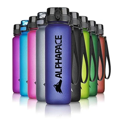 Imagen de ALPHAPACE Botella de Agua 350ml/500ml/650ml/1000ml/1500ml a Prueba Fugas Libre BPA, para el Deporte y Las Actividades al Aire Libre, Deportiva con un Filtro Frutas