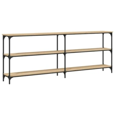 Imagen de vidaXL Mesa Consola, Mesita con Patas Ajustables, Auxiliar de Sofá, para Salón Pasillo Entrada, Madera Ingeniería Roble Sonoma