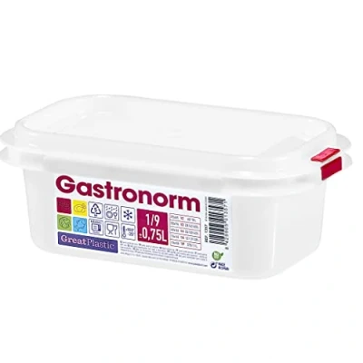 Imagen de COM FORT HOUSE Tartera para comida rectangular reutilizable con tapa, apto microondas, lavavajillas y congelador. Medidas: 176x108x65 0,75L, Pakc de 3 unidades