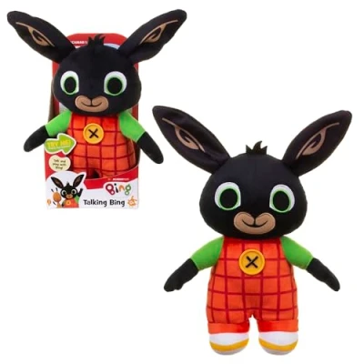 Imagen de Giochi Preziosi Bing, Peluche de 35 cm Hablando en francés, Más 15 Frases y Sonidos, Todo Dulce, Juguetes para Niños Desde el Nacimiento, BNG02