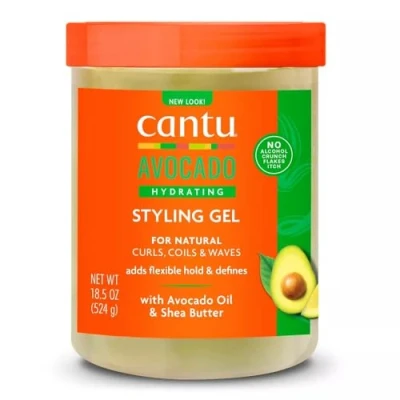 Imagen de CANTU Gel de Peinado con Aguacate Sin Alcohol Estiliza y Define Ideal para Cabello 524 g Hidrata, Fijación Suave Natural