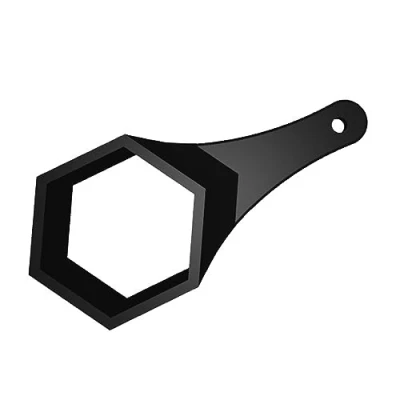 Imagen de ULROAD Pieza de repuesto para llave llanta BBS RS Hexagonal, Key 80 mm, tapa 09 23 576 SW80 0923576 herramienta
