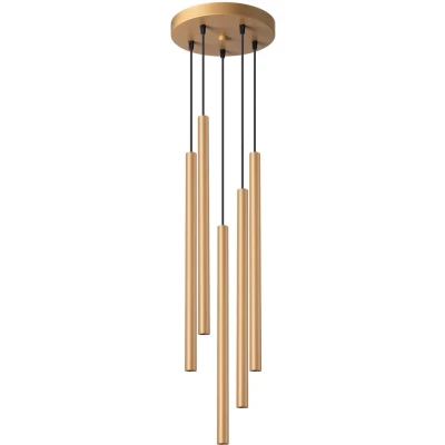 Imagen de SOLLUX lighting PASTELO 5P Lámpara colgante de acero 5 bombillas mesa comedor Casquillo G9 Bombilla no incluida Lámparas colgantes 25x25x110cm