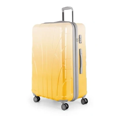 Imagen de Suitline Maleta Grande facturable rígida con Ruedas, Trolley de Viaje XL, TSA, 76 cm, 96 110 litros, gradiente Brillante, Safari Sunrise