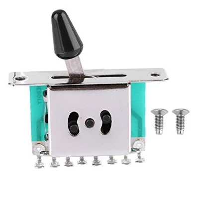 Imagen de Terruptor de Palanca Selector Pastilla 5 Vías para Guitarra Eléctrica, Pastillas Botón Control Interruptor Olla Eléct
