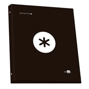 Imagen de Carpeta 4 anillas 40 mm mixtas liderpapel antartik a4 forrada color negro