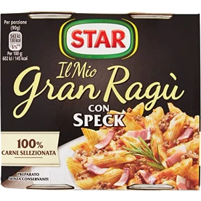 Imagen de Il mio Gran ragu Star salsa de tomate, 8 unidades, 2 x 180 g, con tocino