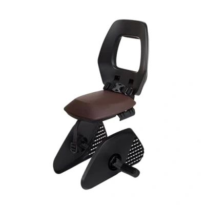 Imagen de POLISPORT 8010600001 Silla Bicicleta Trasera One Junior para Niños de 6 10 Años hasta 35kg Compatible con Portaequipajes, Marrón Oscuro
