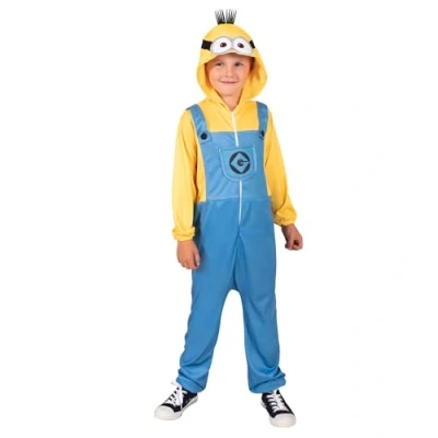 Imagen de Rubies Disfraz Minion para niños y niñas, Jumpsuit con capucha, Licencia Oficial Despicable Me 4, Gru Mi Villano Favorito Carnaval, fiestas cumpleaños