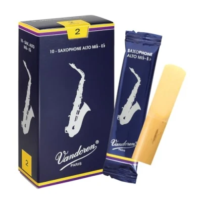 Imagen de Vandoren SR212 Caja de 10 cañas tradicional n.2 para saxofón alto, Madera