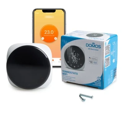 Imagen de Domos Termostato WiFi Inteligente Empotrable para Calefacción Digital de Pared Pantalla Táctil Programable Compatible con Alexa y Google Assistant