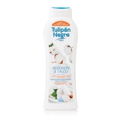 Imagen de Tulipán Negro Gel de Baño Hidratante y Suavizante Algodón &amp; Talco 650 ml, Evita la Humedad