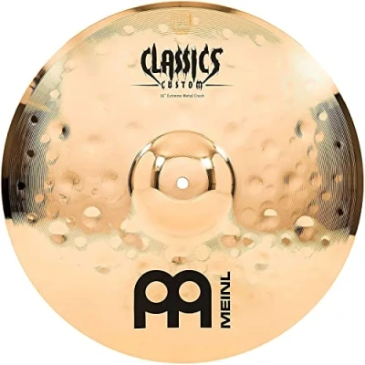Imagen de Meinl Cymbals Classics Custom Extreme Metal Plato Crash de 16 pulgadas (40,64cm) Platillos Batería Bronce B12, Acabado Brillante (CC16EMC B)