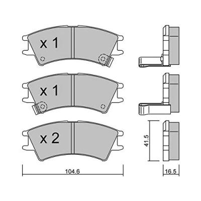 Imagen de Juego de pastillas METELLI 22 0361 0