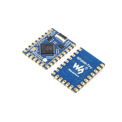 Imagen de Waveshare RP2040 Tarjeta de Desarrollo Basado en Raspberry Pi Microcontrolador Dual Core Arm Processor, 20 Pines GPIO Multifunción, Soporta C/C++, MicroPython, Arduino, 23.5 * 18 2.1 mm