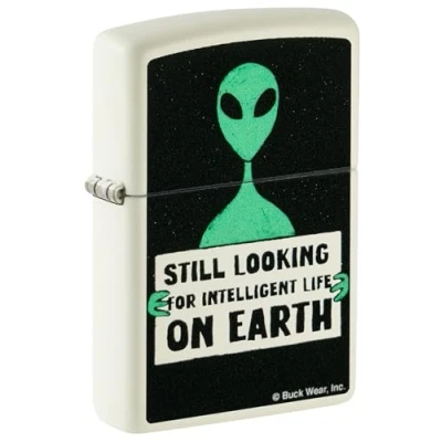 Imagen de Zippo Windproof Lighter Alien Glow in The Dark Refillable for Lifetime Use Gift Box Metal Construction Made USA