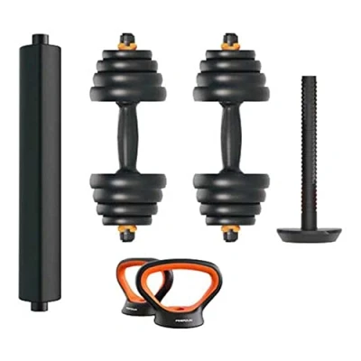 Imagen de FED ORMANC30V2 Kit Mancuernas V2 + Barra Pesa Rusa 30kg Xiaomi FED, 30kg, Modulables, Multifunción, Empuñadura ergonómica
