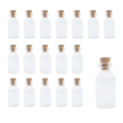 Imagen de WYAN 20Pcs 5ML mini botellas de vidrio con tapones corcho,botellas para manualidades,regalos fiesta deseos