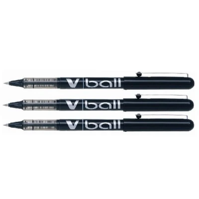 Imagen de PILOT V Ball Cartera de tinta líquida (0,5, 3 unidades), color negro