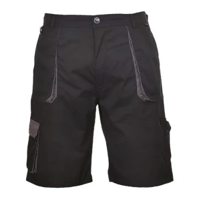 Imagen de Portwest Pantalones Cortos Texo Contrast, Tamaño: XS, Color: Negro, TX14BKRXS