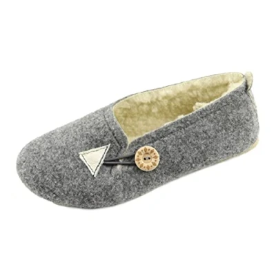 Imagen de APREGGIO Zapatillas Mujer de Fieltro Lana para con Suela Goma Sólida Practicas Casa Hecho a Mano Cómodo Calientes