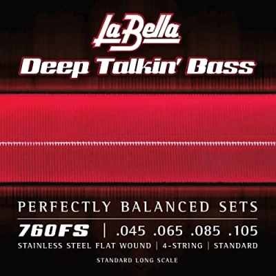 Imagen de La Bella Deep Talkin&#039; Bass Juego de cuerdas para bajo (acero inoxidable, entorchado plano/flatwound)