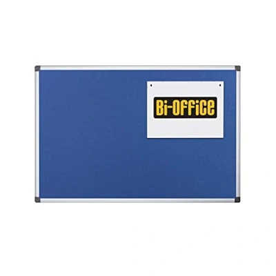 Imagen de Bi Office Maya Tablón de Anúncios Fieltro Azul con Marco Aluminio, 105 x 75 cm