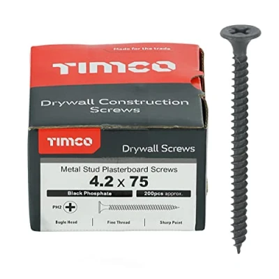 Imagen de TIMco 00075DRYS Ph2 Drywall Tornillo Negro