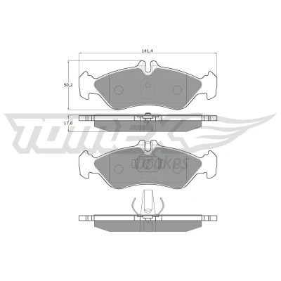 Imagen de TOMEX brakes TX 11 50 Juego de pastillas freno Eje trasero preparado para indicador desgaste MERCEDES BENZ: Sprinter 3 T Furgón