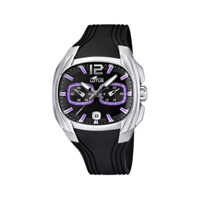 Imagen de LOTUS Reloj Hombre 15756/3 Outlet Caja de Acero Inoxidable 316l Gris Plata Correa Caucho Negro