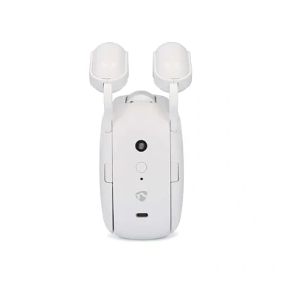 Imagen de Nedis Robots Cortina Riel de barra Cortinas horizontales Funciona con pilas/alimentación por USB 4000 mAh Bluetooth Blanco