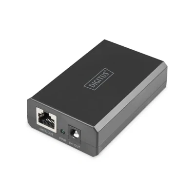 Imagen de DIGITUS PoE++ Splitter Gigabit IEEE802.3at/BT Potencia de Salida 51W 10/100/1000 Mbps tensión Seleccionable 12V/24V Negro