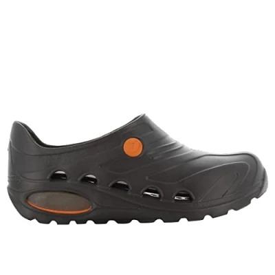 Imagen de Oxypas Safety Jogger Zuecos Ligeros para Hombres y Mujeres 37/38 EU OXYVA Antideslizantes, Antibacterianos, Antiestáticos Antifúngicos, Zapatos de Seguridad, Negro