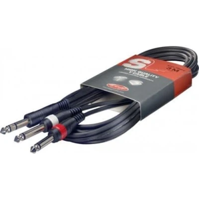 Imagen de Cable Stagg SYC1 / PS2PE Y para los instrumentos estéreo teléfono de conexión 2 x plug 1m