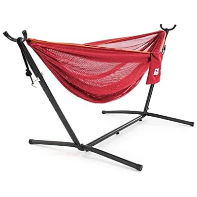 Imagen de Vivere Hamaca de Malla con Estructura (250 cm) Ponche/melocotón