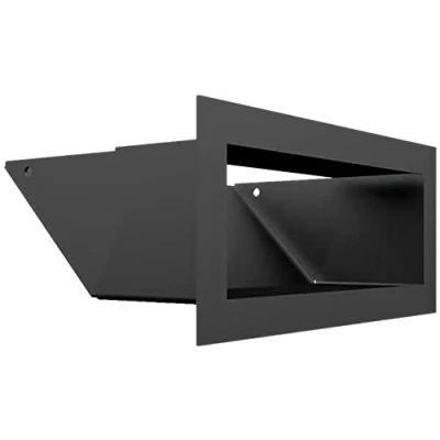 Imagen de Rejilla de ventilación KRATKI AIR aire caliente 9 x 20 cm Grafito escape para chimeneas Entrada en un ángulo 45 grados