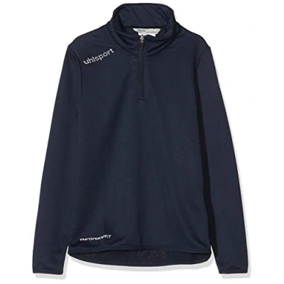 Imagen de uhlsport Essential 1/4 Zip Top Sudadera De Entrenamiento, Hombre, azul marino/blanco, 152