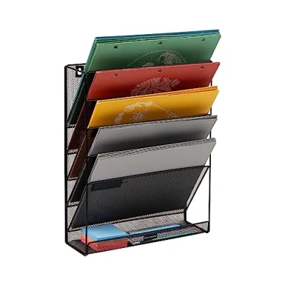 Imagen de Mind Reader Storage One Organizador vertical de archivos, 5 niveles, color negro