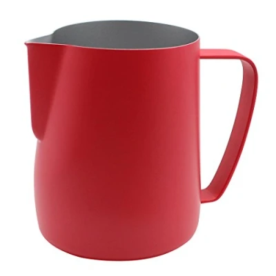 Imagen de Dianoo jarra para de leche acero inoxidable, apta café y leche, 600 ml rojo