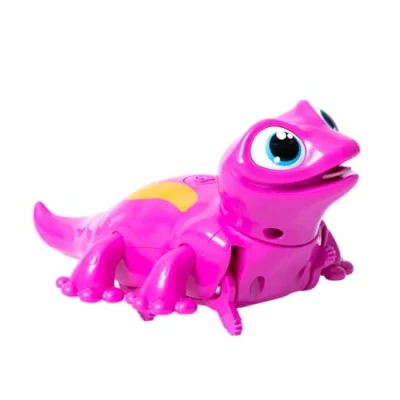 Imagen de Animagic Lets Go Gecko, rosa, tu mejor amigo corriendo y corriendo, mascota interactiva que camina con más de 50 luces sonidos, para niños a partir 3 años