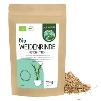 Imagen de Té de Corteza Sauce Blanco Orgánica 250g Alpi Nature, Cortada, Suelto, para la Preparación y Hierbas