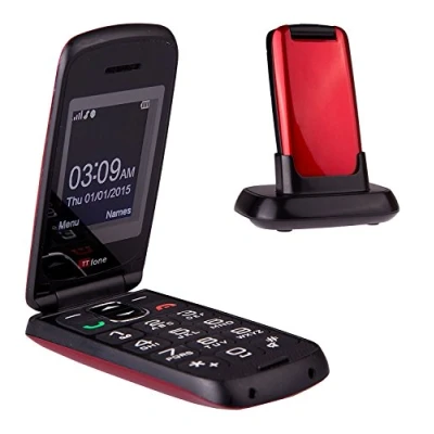 Imagen de TTfone Star TT300 Teléfono móvil Tipo Concha (básico, con Botones Grandes) Color Rojo
