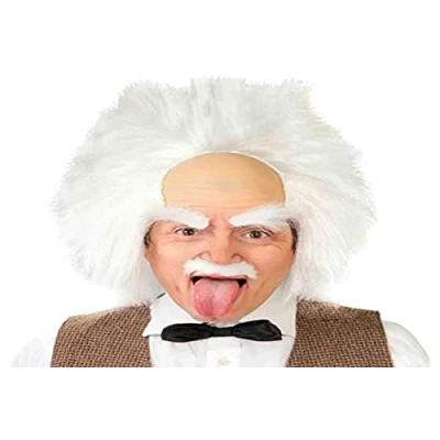 Imagen de FIESTAS GUIRCA Peluca Blanca de Einstein filmada en una Gorra Goma científico Loco