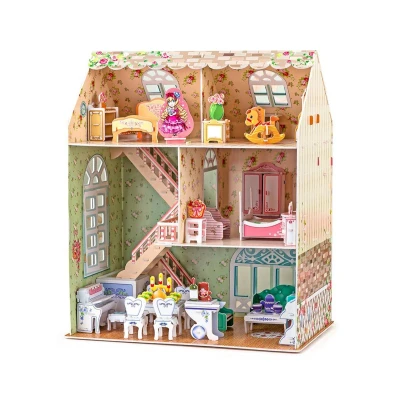Imagen de Dreamy Doll House Casa de Muñecas para Niñas Infantil, Puzzles 3D Casas Niñas, 160 Piezas, 170 Minutos Montaje, 8 Años O Más
