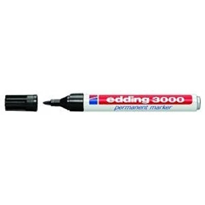 Imagen de Marcador permanente Edding 3000, Negro, 1,5 3 mm, rellenable, 2 unidades)