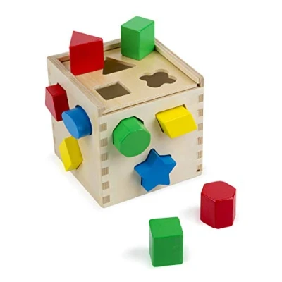 Imagen de Melissa &amp; Doug Cubo Para Clasificar Formas, Juguete Educativo Niños, Clasificador de Formas madera, Juguetes desarrollo, Montessori, 2+, Regalo Niños o Niñas